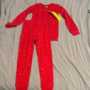Hanna Anderson Red Starry Pajama Set